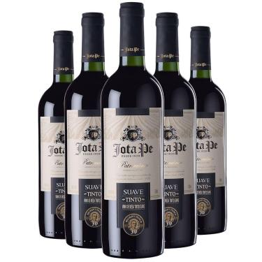 Imagem de Caixa 6 Vinho De Mesa Tinto Suave 750ml Jota Pe Casa Perini