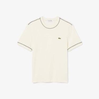 Imagem de Camiseta Lacoste Entrelaçada De Algodão Slim Fit-Masculino