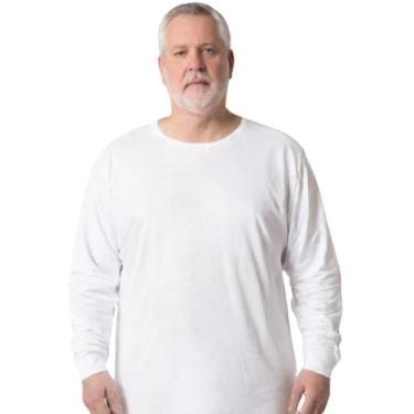 Imagem de Camisa Uv +50 Manga Longa Plus Size - Genérico, Branco, G4