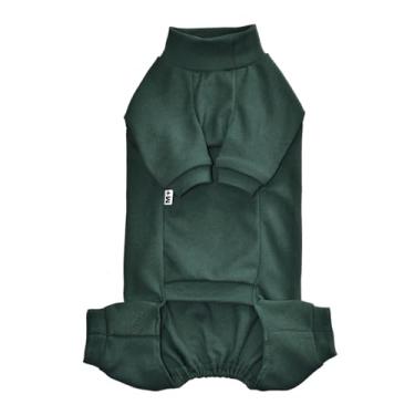 Imagem de Sphynx Pijama de lã quente de quatro pernas para gatos sem pelos para gatos sem pelos, roupa de recuperação cirúrgica para Sphynx, Devon, Cornish (verde, P (1,5-2,3 kg))