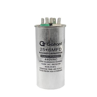 Imagem de Capacitor CBB65 Gallant 25+6mf +-5% 440 VAC GCP60D25A-IX400