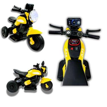 Imagem de Mini Moto Elétrica Infantil Esportiva Vermelha  Aventura Segura e Dive