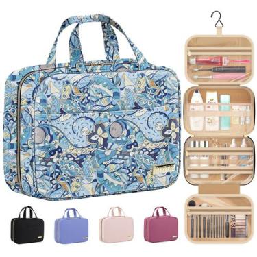 Imagem de Bolsa de higiene de viagem HOTOR com gancho suspenso à prova d'água mé