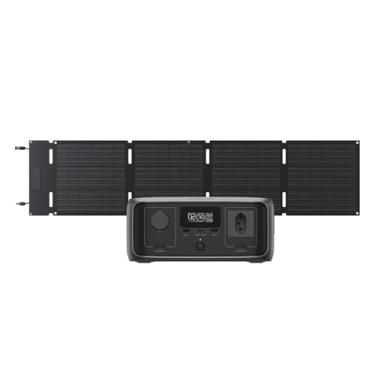 Imagem de EF EcoFlow Gerador Solar River 3 120V com 60W Painel Solar, Bateria LFP de 230 Wh, Saída de 600 W, Eficiência de GaN que Dobra a Autonomia, UPS <20 ms, Estação de Energia Portátil para Uso ao Ar Livre
