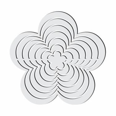 Imagem de Gabarito Flores Patchwork Fuxico Régua Molde Acrilico - Fenix