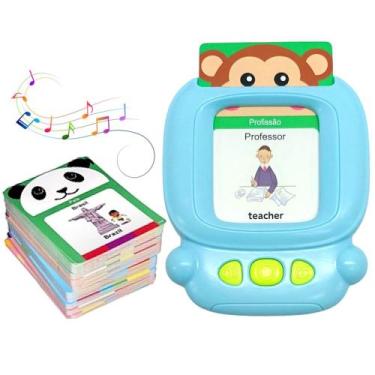 Imagem de Cardkids Educação infantil Aprender Ler Inglês 224 Palavras Azul - Toy