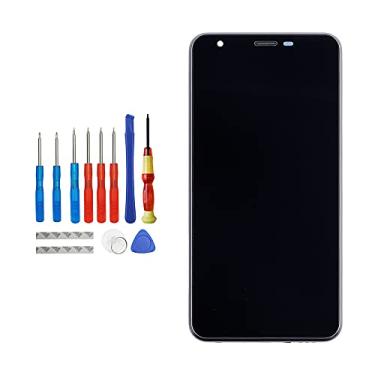 Imagem de Vvsialeek LCD compatível com LG K30 2019 LM-X320EMW LMX320EMW 13.8 cm tela sensível ao toque LCD moldura preta com ferramentas