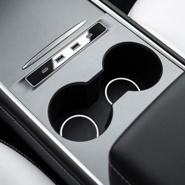 Imagem de Base de expansão integrada de controlo central para Tesla Model Y (2020-2024) e Tesla Model 3 (2021-2023) USB HUB Docking Station