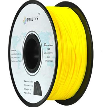 Imagem de PRILINE Filamento TPU, filamento de impressora 3D flexível TPU 98A PRILINE 98A, carretel de 1 kg de 1,75 mm, material flexível de TPU durável, amarelo