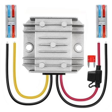 Imagem de Conversor de tensão DC 12V Step Up to 24V 3A 72W Conversor de energia DC com fusível e conectores módulo transformador à prova d'água para carrinho de golfe Club Car