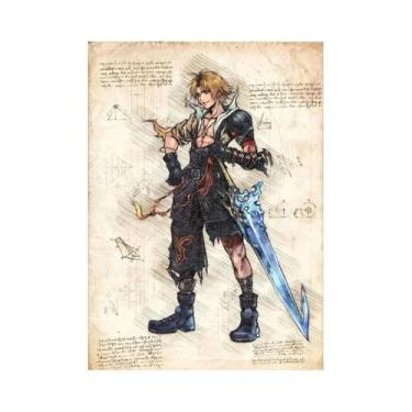 Imagem de Final Fantasy Anime Poster Canvas Wall Art Vintage Videogames Figura E