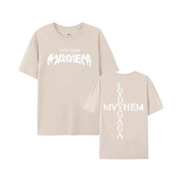 Imagem de Camiseta Unissex De Algodão De Manga Curta Lady Gaga Mayhem Álbum Esta