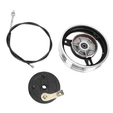 Imagem de 10x3.0 Aros de Aço de Aço do Tambor Conjunto de Cabos de Freio para Scooter Elétrico Mini Bicicleta de Moto