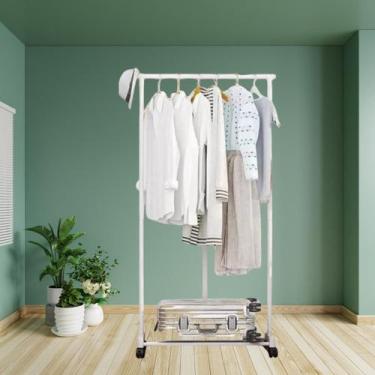 Imagem de Arara para Roupas com Prateleira Metal Multiuso - TOP RIO