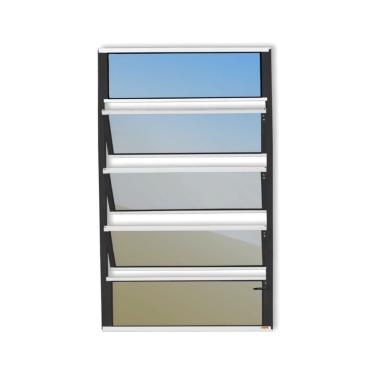 Imagem de Basculante Plus Vidro Reflex 100cm X 80cm Brimak Mix Preto