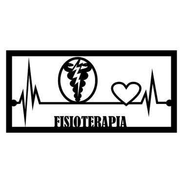 Imagem de Quadro Fisioterapia 60cmx29cm-cria Arte Laser Preto