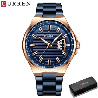 Imagem de Relógio Masculina Curren 8375 À Prova D'Água Azul