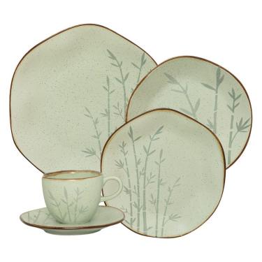 Imagem de Jogo De Jantar Em Porcelana Ryo Com 30 Peças Oxford Bambu