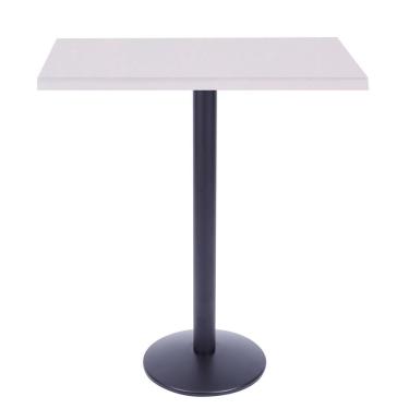 Imagem de Mesa Bistrô Zeta 111,50 Cm (Altura) Com Tampo Em Mdp Quadrado 80 Cm Branco