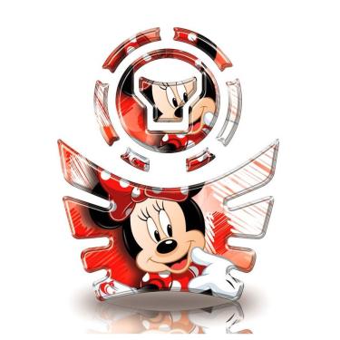 Imagem de Kit Protetor Tanque E Bocal Moto Honda Acima 2018 Minnie Vermelha Vermelho