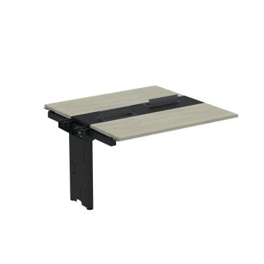 Imagem de Complemento De Mesa Plataforma Para Coworking Para 2 Pessoas 120x120 Nogueira Casablanca-preto