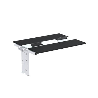 Imagem de Complemento De Mesa Plataforma Para Coworking Para 2 Pessoas 150x120 Preto-branco