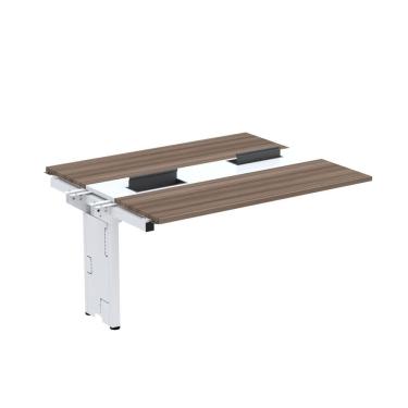 Imagem de Complemento De Mesa Plataforma Para Coworking Para 2 Pessoas 140x120 Walnut-branco
