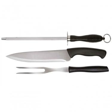 Imagem de Kit Para Churrasco 3 Peças Style Cabo Preto - Wellhome