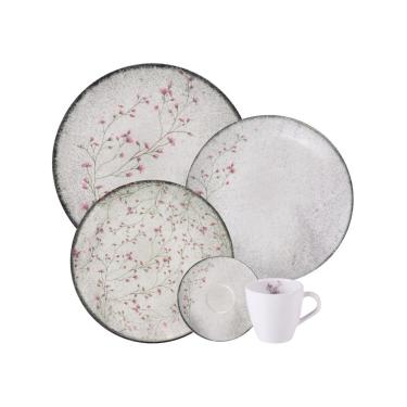 Imagem de Aparelho De Jantar Tramontina Floralis Em Porcelana Decorada 20 Peças Tramontina