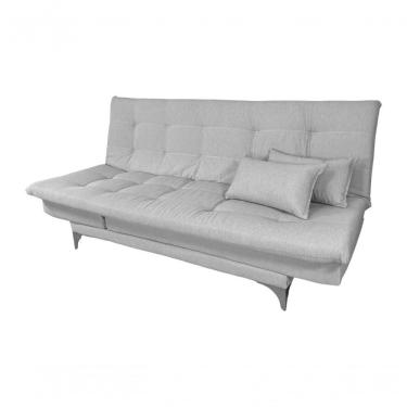 Imagem de Sofá Cama Versátil Alumínio Linho Espuma D33 Império Gelo 185
