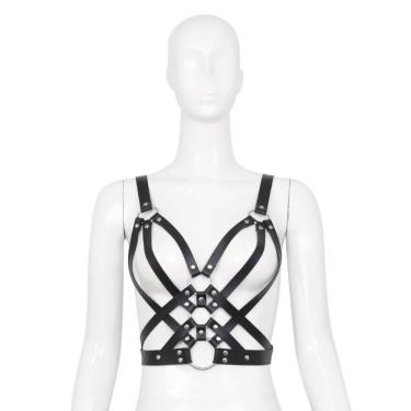 Imagem de Harness Preto Com Três Argolas - Vic - Coleção Fetiche Lovetoys - Preto, Unico