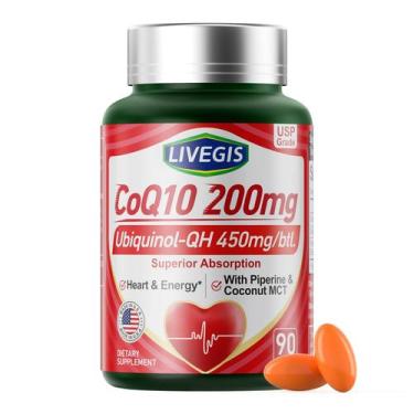 Imagem de Suplemento LIVEGIS CoQ10 200 mg cápsulas gelatinosas com óleo MCT de c