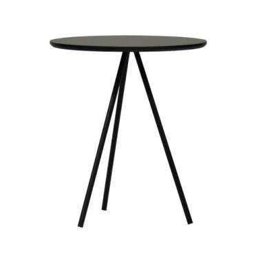 Imagem de Mesa Lateral Redonda Trilegal Ø420x530 - Decorise, Preto