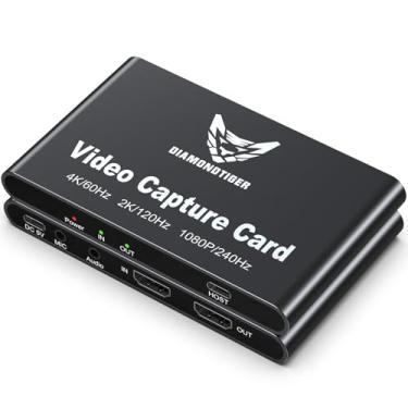 Imagem de DiamondTiger Placa De Captura Hdmi Para Streaming E Gravação - 4K A 60 Hz, 1080P 240 Passagem Vídeo Hdr Vrr Com Latência Quase Zero Ps5, Xbox Series X/S, Nintendo In Obs™, Twitch, Youtube