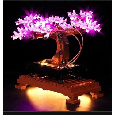 Imagem de Hilighting Kit De Iluminação Led Atualizado Compatível Com O Conjunto Construção Árvores Bonsai Lego Icons, Decoração Luzes 10281 (Modelo Não Incluso)