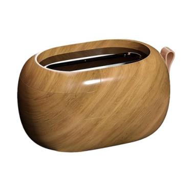 Imagem de Ioensy Suporte para caixa de lenços de papel, suporte de parede para decoração de casa, embaixo do armário, dispensador de papel higiênico para balcão de, Cor de Madeira Clara