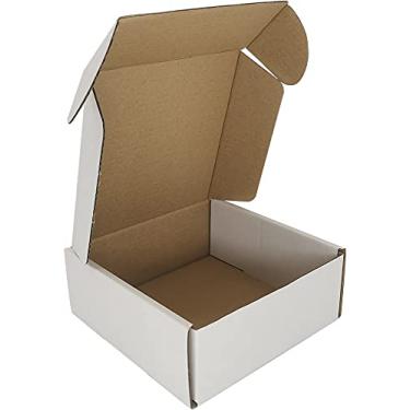 Imagem de CH-BOX Pacote Com 400 Caixas De Remessa Pequenas 5X5X2'', Papelão Ondulado Para Correspondência Comercial, Branco (Cm552-400)