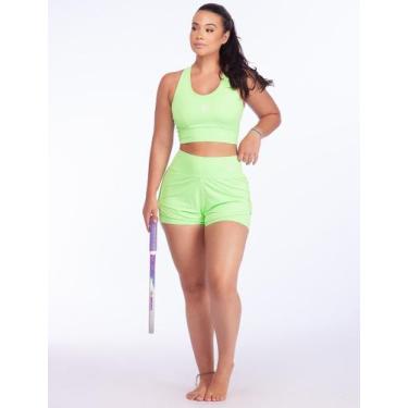 Imagem de Conjuntos Short Duplo Com Top Roupas De Academia Lançamento - ARUNA SU