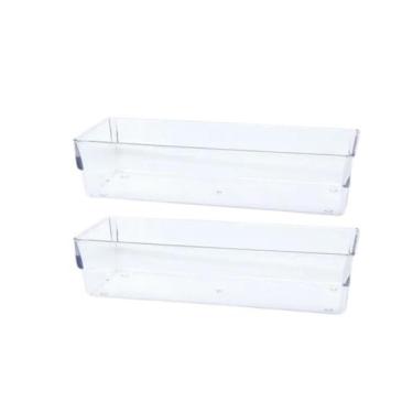 Imagem de Kit 2 Organizadores Acrílico Cristal Modular Gaveta Cozinha Talher Ute