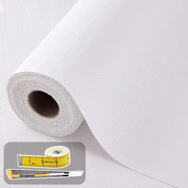 Imagem de Cismmy Revestimentos De Prateleira Para Armários Cozinha 17 Pol X 20 Pés, Forro Gaveta Não Adesivo, Papel Grosso Branco, Resistente, Antiderrapante, Fácil Limpar, Caixa Ferramentas, Geladeira Com Fa