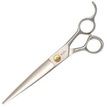 Imagem de SnipStar 7,5 polegadas profissional animal de estimação tesoura reta aço cobalto corte tesouras lâminas largas para cuidados de cães