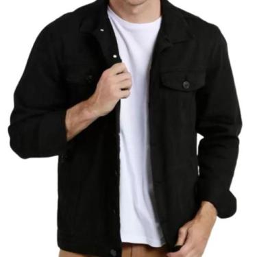Imagem de Jaqueta Jeans Preta Masculina - Olv Jeans, Preto, M