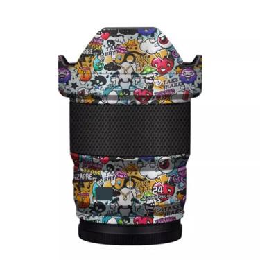 Imagem de Adesivo de lente de câmera antiarranhões para Panasonic Lumix S 24 mm F1.8 revestimento película protetora protetor corporal capa para 24 1.8 (grafite branco)