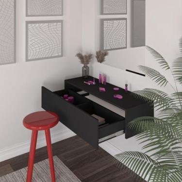 Imagem de Gaveteiro Duas Divisórias Mdf Espaços Organizador Penteadeira Elegante