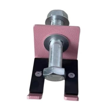 Imagem de simhoa Suporte para barra de halteres, suporte para barra de agachamento, acessório para academia doméstica resistente com furo de 18 mm, para de peso, Rosa