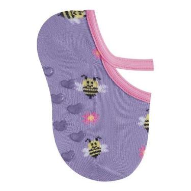 Imagem de Meia Sapatilha Antiderrapante Feminina Selene, Calça do 17 ao 20