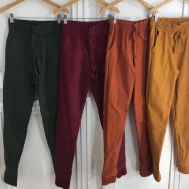 Imagem de Calça feminina bengaline jogger com elastico na cintura - Filó Modas, 