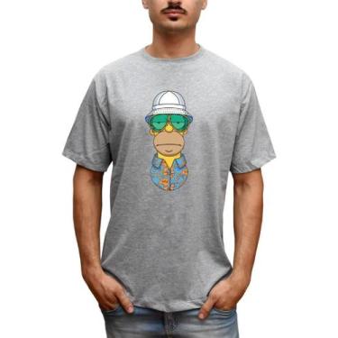 Imagem de Camiseta Masculina Simpsons Homer Hawaii Tumblr Férias - Bella Store, 