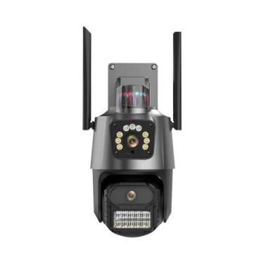 Imagem de Câmera PTZ Externa 4K HD 9MP 8X Zoom Híbrido Tela Dupla Câmera IP Wifi