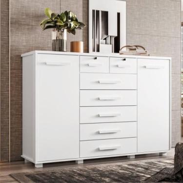 Imagem de Comoda Manchester 7 Gavetas Branco Fosco Liso - CASA H